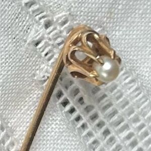 Antique 14k Pearl Stick Pin